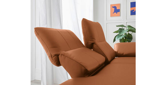 RÉCAMIERE in Echtleder Cognac - Chromfarben/Cognac, Design, Leder/Metall (209/85-109/95-16cm) - Dieter Knoll