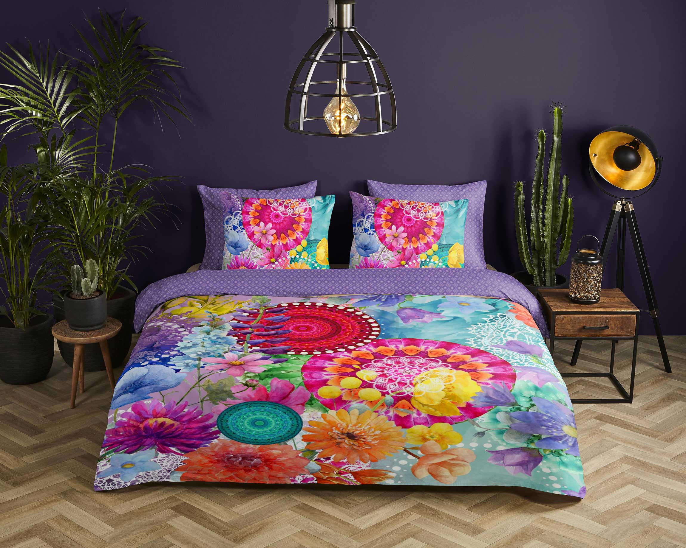 POSTELJINA HAPPY COLOURS 140/200 cm saten višebojna  - višebojna, Konvencionalno, tekstil (140/200cm) - Novel