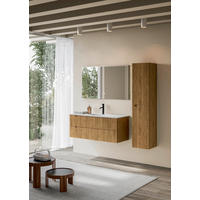 BADEZIMMER 3-teilig  in 120 cm  - Eichefarben/Weiß, KONVENTIONELL, Holzwerkstoff/Stein (120cm) - Belluti