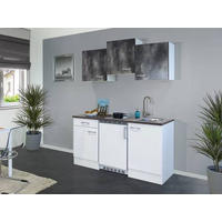 MINIKUCHYNĚ LUCCA 150,5 - bílá/barvy hliníku, Basics, kompozitní dřevo/plast (150,5cm) - FlexWell