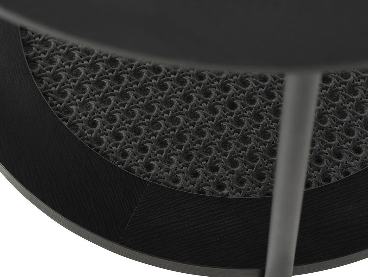 COUCHTISCH 50/50/50 cm rund Schwarz  - Schwarz, Basics, Holzwerkstoff/Metall (50/50/50cm) - Boxxx