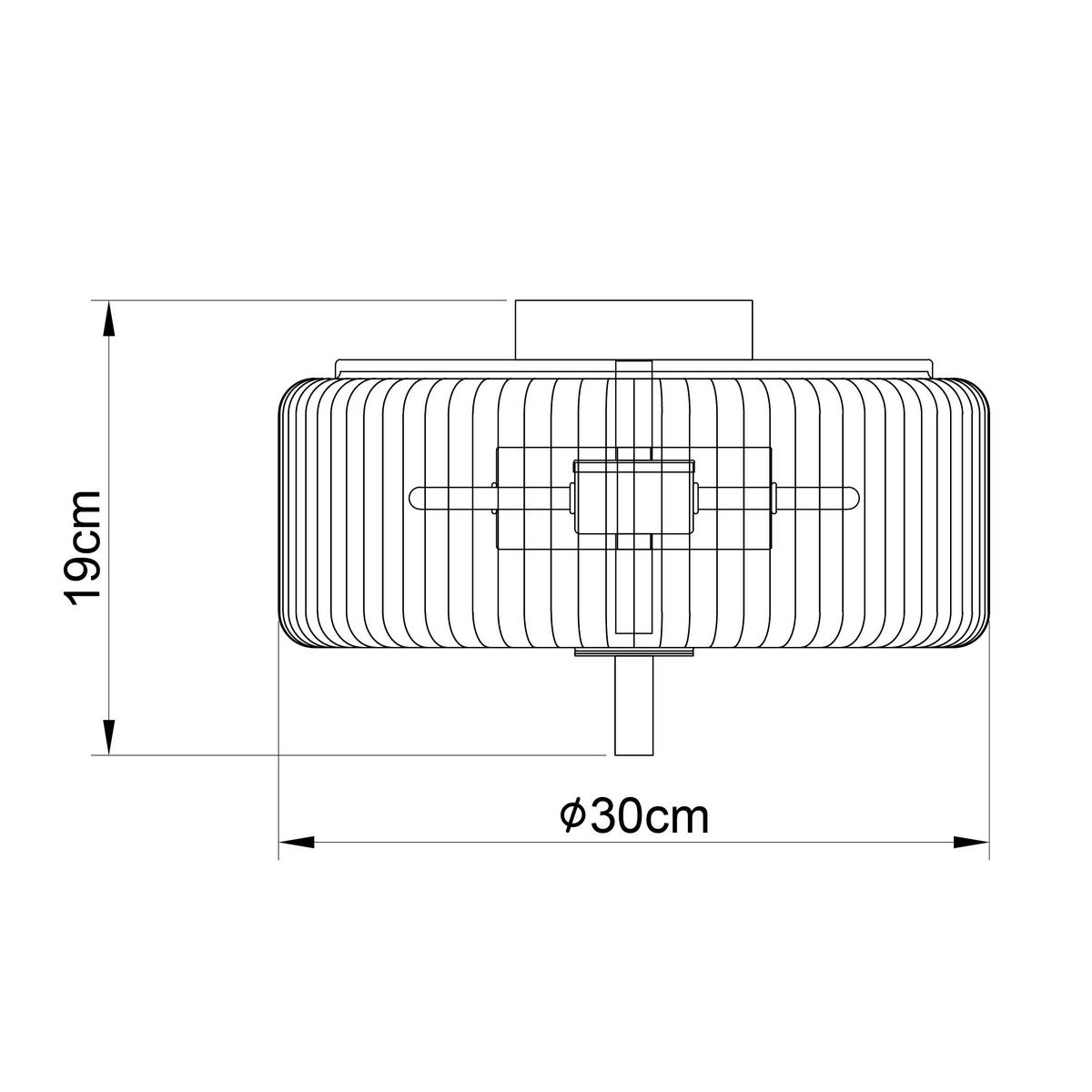 DECKENLEUCHTE  30/18 cm    - Bernsteinfarben, Trend, Glas/Metall (30/18cm) - Collet's Monde