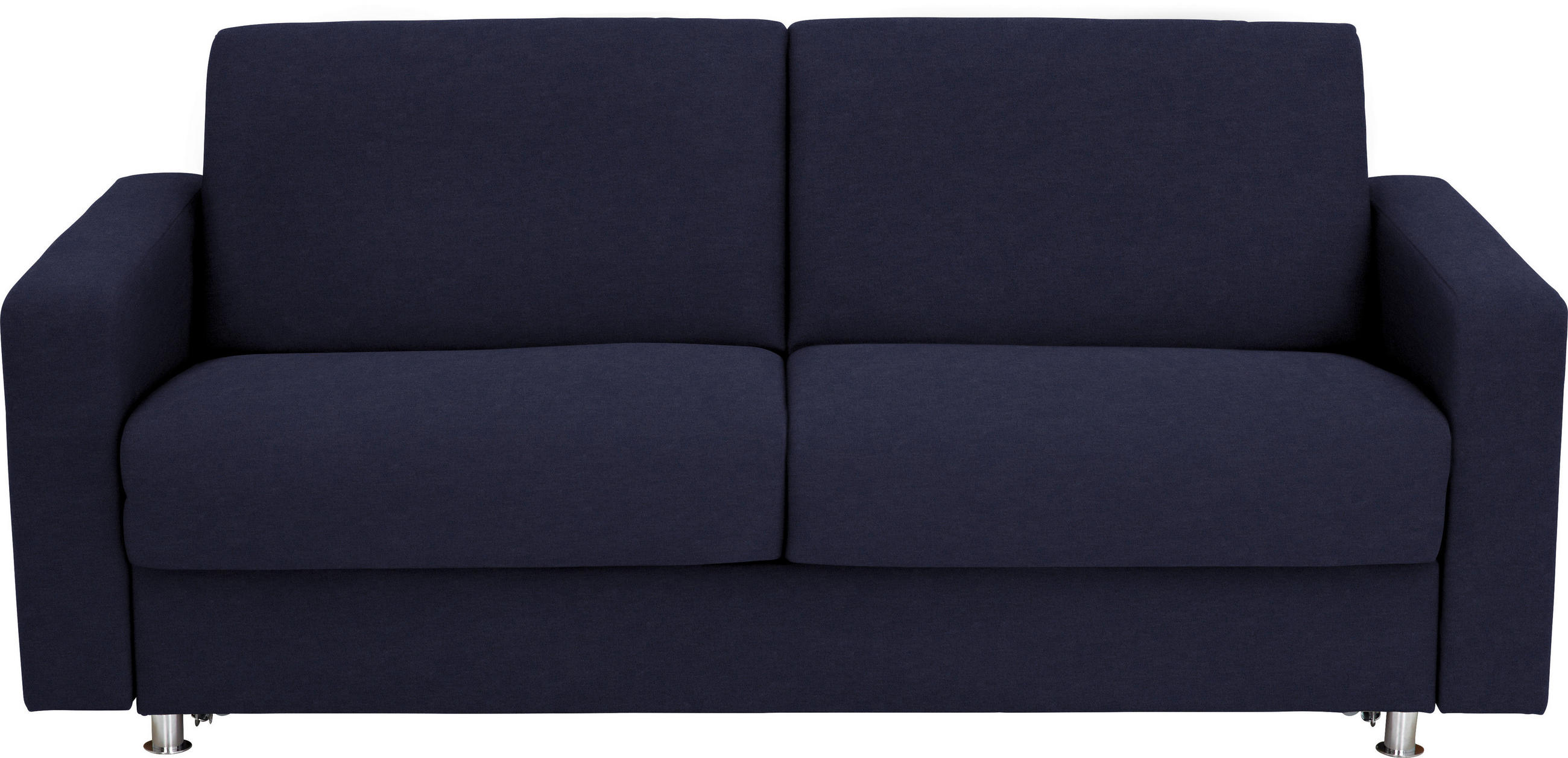 SCHLAFSOFA in Textil Dunkelblau  - Chromfarben/Dunkelblau, Design, Textil/Metall (195/84/100cm) - Bali