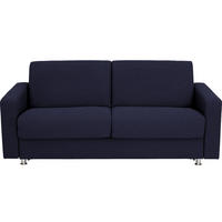 SCHLAFSOFA in Flachgewebe Dunkelblau  - Chromfarben/Dunkelblau, Design, Textil/Metall (195/84/100cm) - Bali
