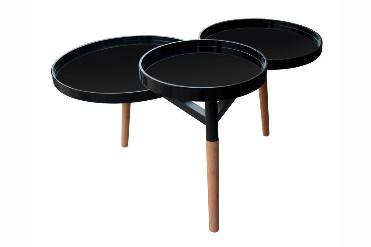 XXXL PRÍRUČNÝ STOLÍK, bambus, čierna