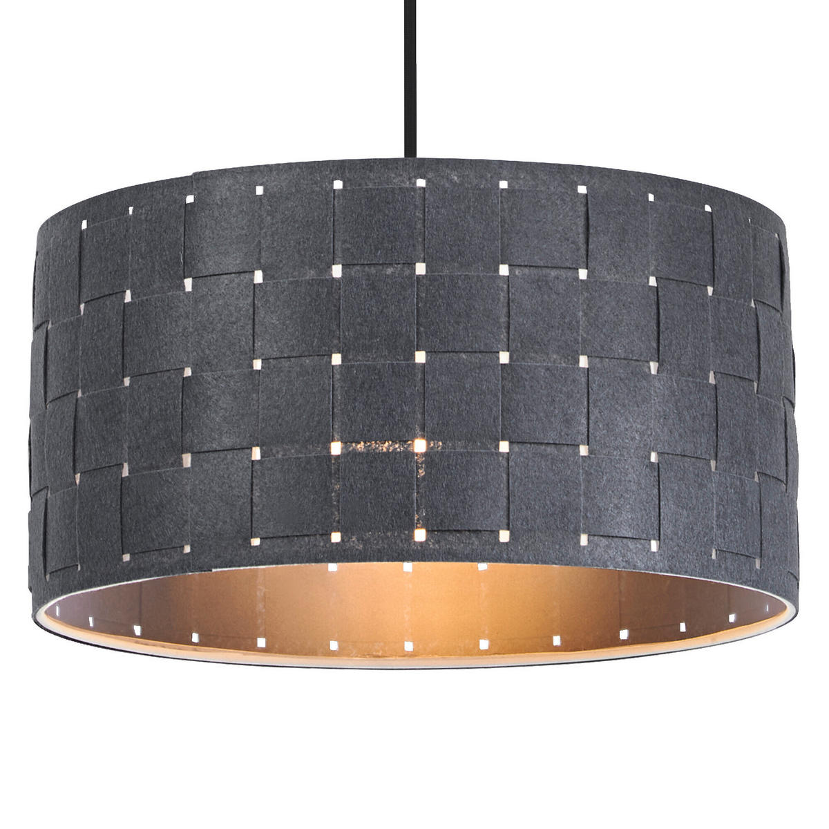 PENDELLEUCHTE 38/121 cm   - Dunkelgrau, KONVENTIONELL, Naturmaterialien/Metall (38/121cm) - Ledvance