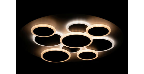 LED-DECKENLEUCHTE 46,8/6 cm - Schwarz/Weiß, Trend, Kunststoff/Metall (46,8/6cm) - Novel