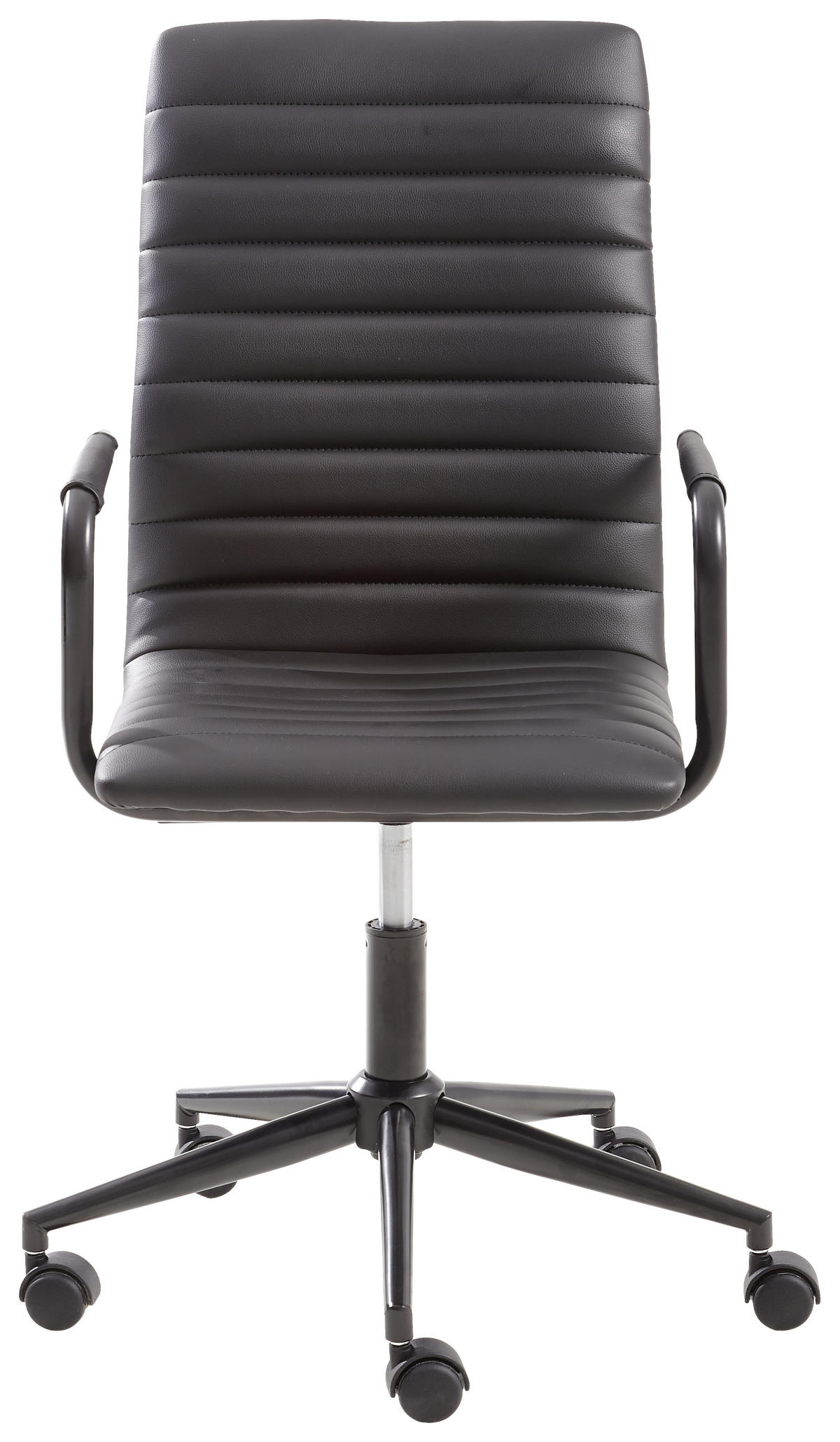 SNURRSTOL  i läderimitation svart  - svart, Modern, metall/textil (58/103/45cm) - Best Price