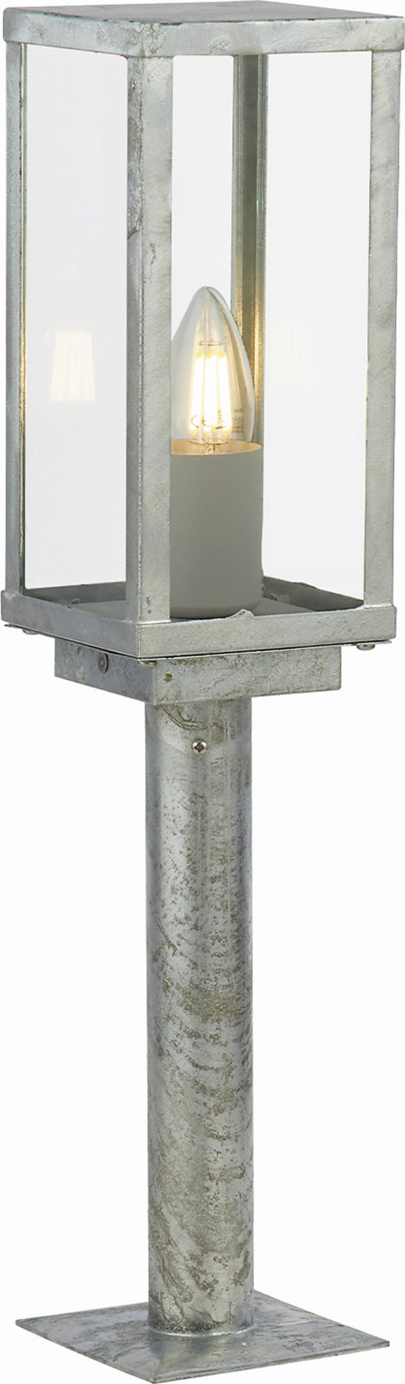 UTOMHUSLAMPA - klar/silver, Basics, metall/glas (11/11/50cm)