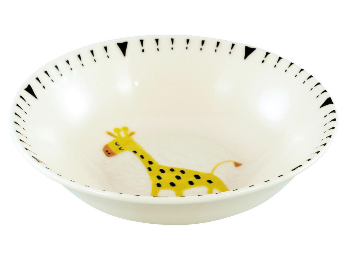 KINDERSCHÜSSEL Safari Bunt Steinzeug  - Multicolor/Grauweiß, Basics, Keramik - Creatable