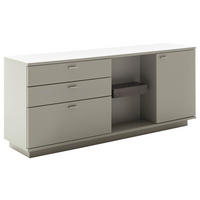 SIDEBOARD  in 180/77/44 cm  - Eichefarben/Grau, Design, Holzwerkstoff/Metall (180/77/44cm) - Novel