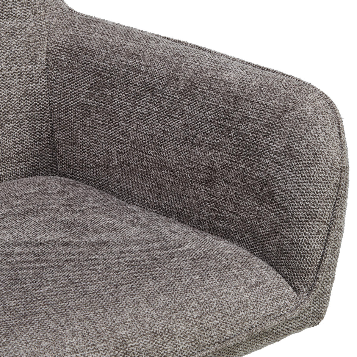 BARHOCKER Metall, Textil Schwarz, Hellbraun  - Hellbraun/Schwarz, Modern, Textil/Metall (55/91.5-113/52cm) - Livetastic