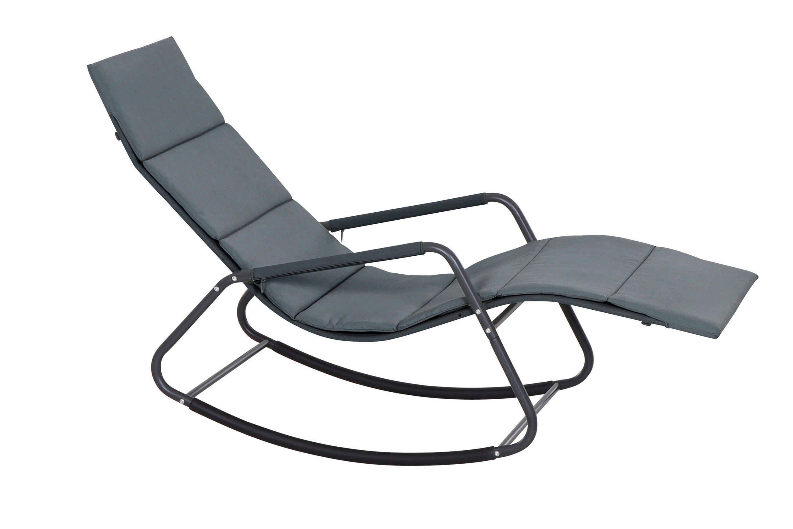 GARTEN-RELAXLIEGE 57/81/143 cm  - Blaugrau, KONVENTIONELL, Kunststoff/Textil (57/81/143cm) - Siena Garden