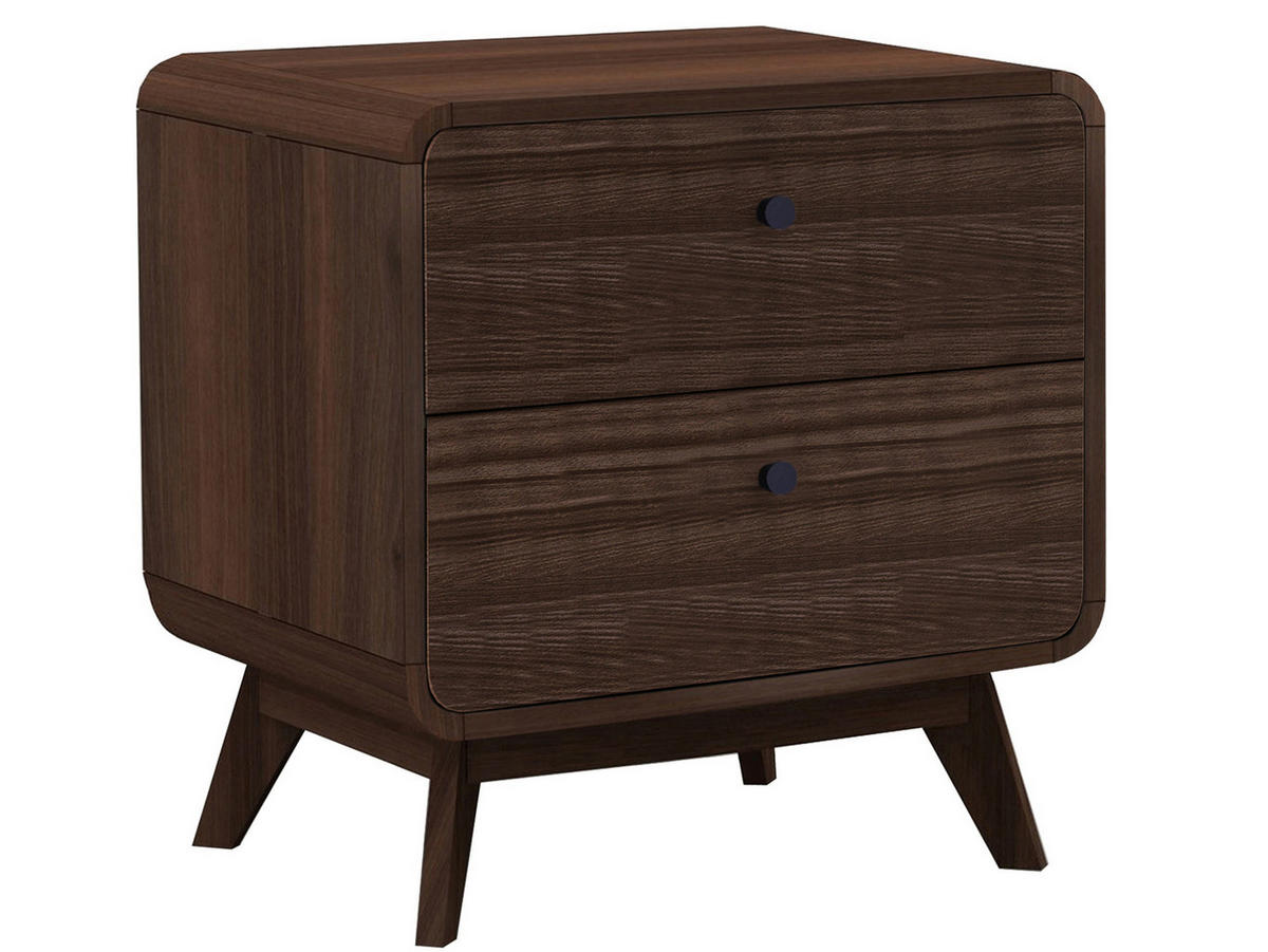 NACHTTISCH 51/53/39 cm  in Walnussfarben  - Walnussfarben, Design, Holz/Holzwerkstoff (51/53/39cm) - MID.YOU