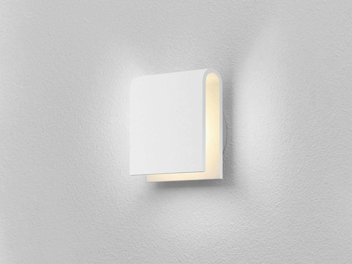 LED-WANDLEUCHTE Cano 9,5/8,5/3,5 cm   - Weiß, Design, Metall (9,5/8,5/3,5cm) - Helestra