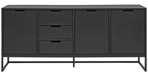SIDEBOARD  180/79/40 cm 3 Schublade(n)  - Anthrazit/Schwarz, Design, Holzwerkstoff/Metall (180/79/40cm) - Novel