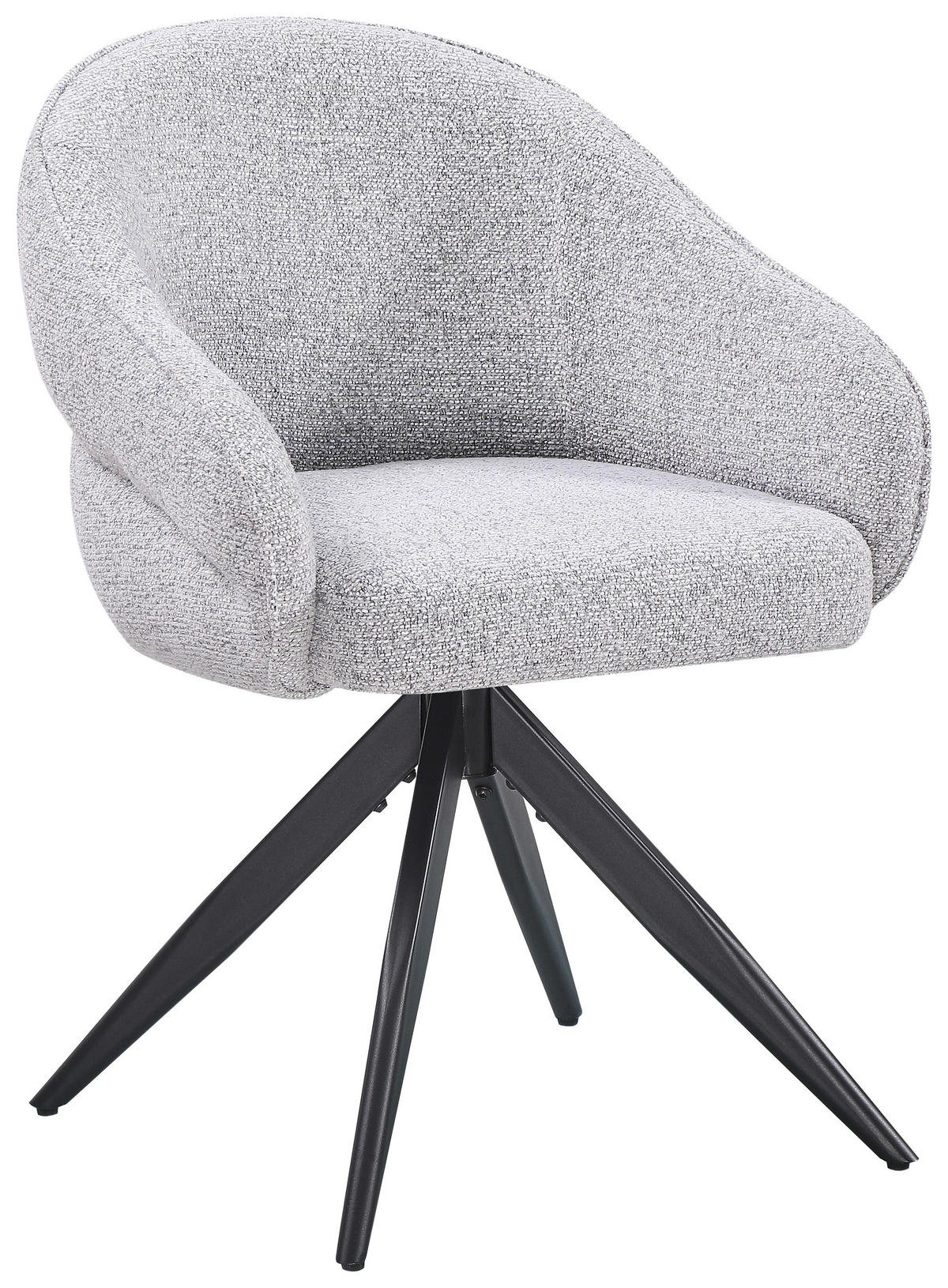 STOLICA S NASLONOM ZA RUKE  siva, crna  metal, tekstil      - siva/crna, Moderno, metal/tekstil (59/82/62cm) - Livetastic