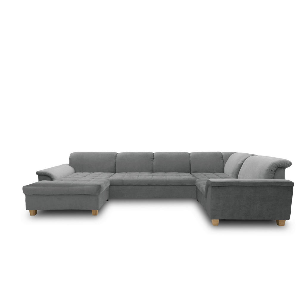 Wohnlandschaft Franzi Kopfteil Verstellbar Dunkelgrau