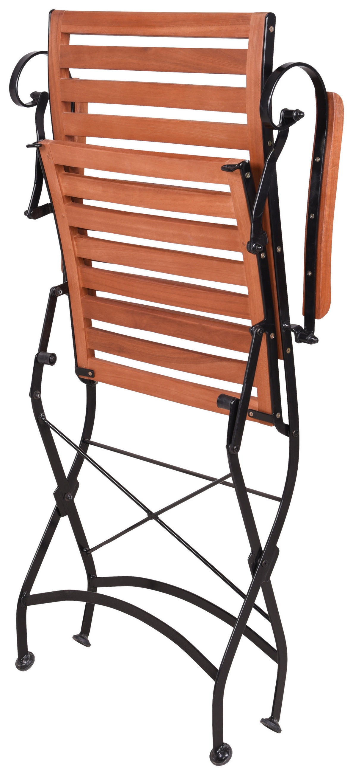 DECKCHAIR 62/89/136 cm Eukalyptusholz  - Schwarz/Braun, MODERN, Holz/Metall (62/89/136cm) - Gardenson