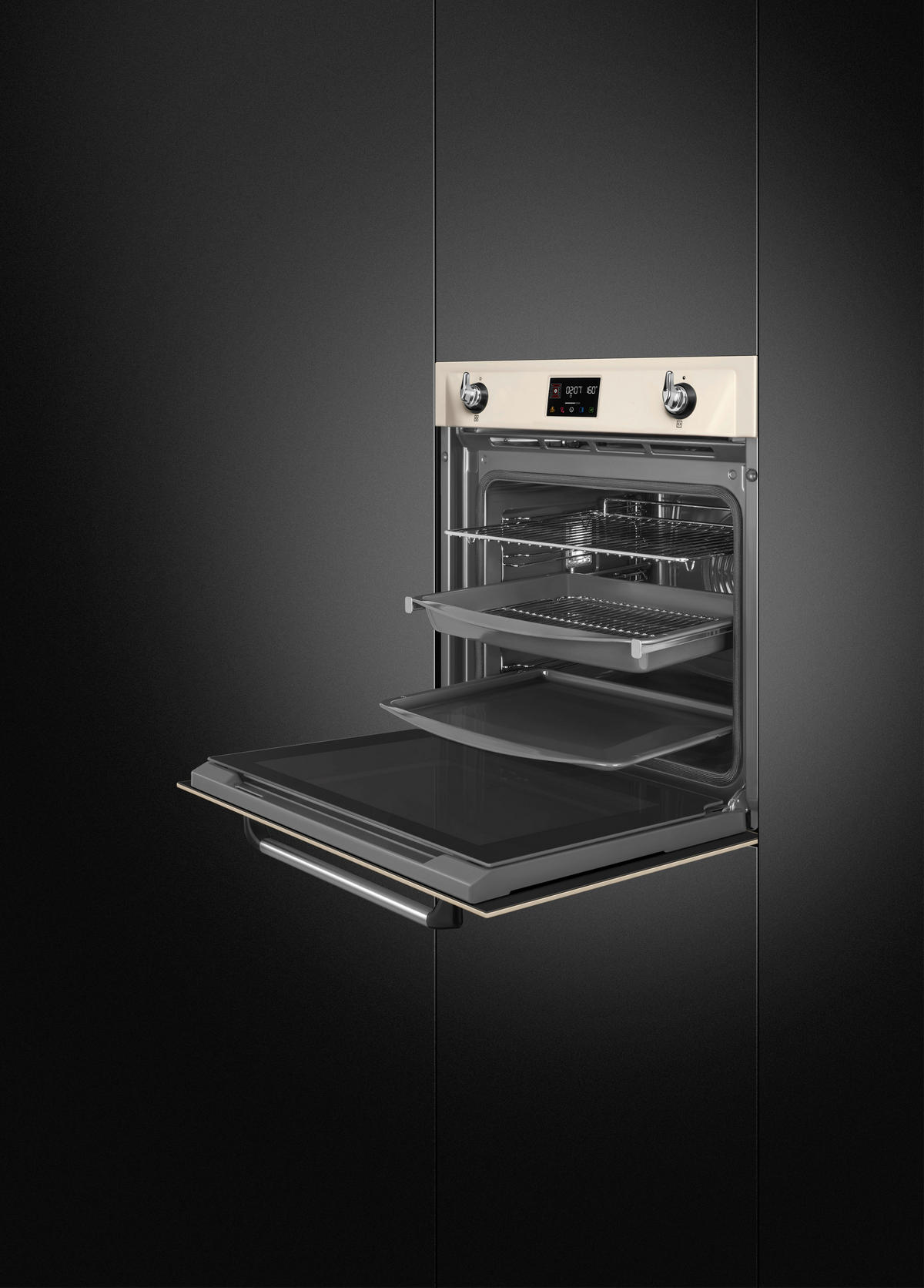 EINBAUBACKOFEN SOP6902S2PP  - Creme, Basics, Glas/Metall (59,7/59,2/54,8cm) - SMEG