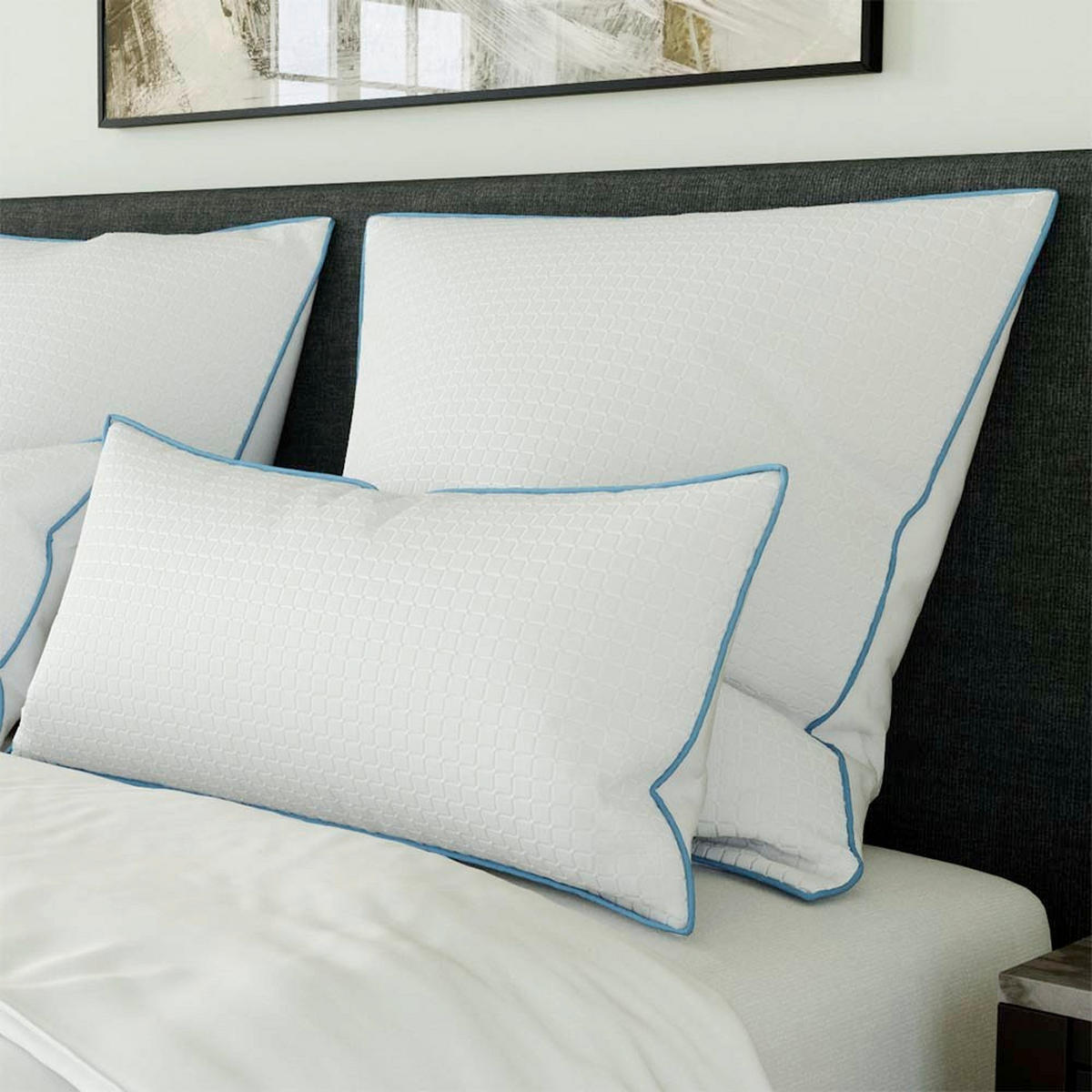 KOPFKISSEN   40/80 cm       - Weiß, Basics, Kunststoff/Textil (40/80cm) - RIBECO