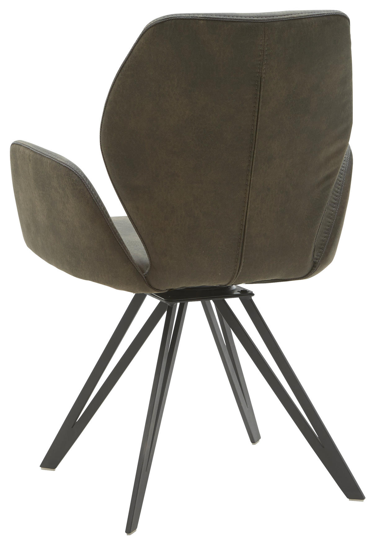 ARMLEHNSTUHL  in Eisen Webstoff, Mikrofaser  - Anthrazit/Schwarz, Design, Textil/Metall (62/91/59cm) - Valnatura