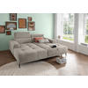 ECKSOFA  Beige Chenille  - Beige/Schwarz, KONVENTIONELL, Textil/Metall (200/188cm) - Livetastic