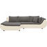 WOHNLANDSCHAFT in Textil Braun, Creme - Creme/Schwarz, Design, Kunststoff/Textil (185/310cm) - Carryhome WOHNLANDSCHAFT in Textil Braun, Creme - Creme/Schwarz, Design, Kunststoff/Textil (185/310cm) - Carryhome