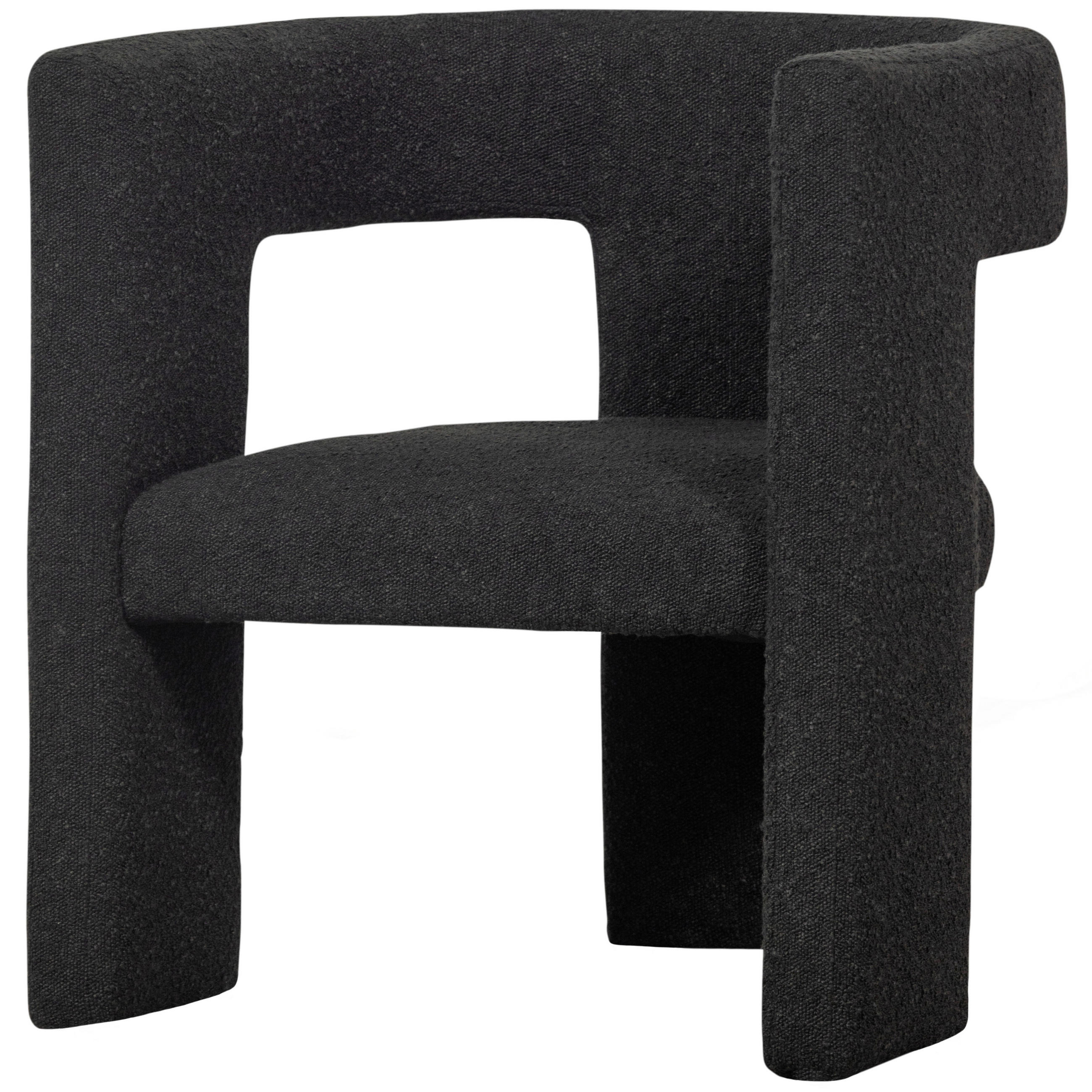 SESSEL in Bouclé Dunkelgrau  - Dunkelgrau, Design, Textil (63/71/62cm) - Livetastic