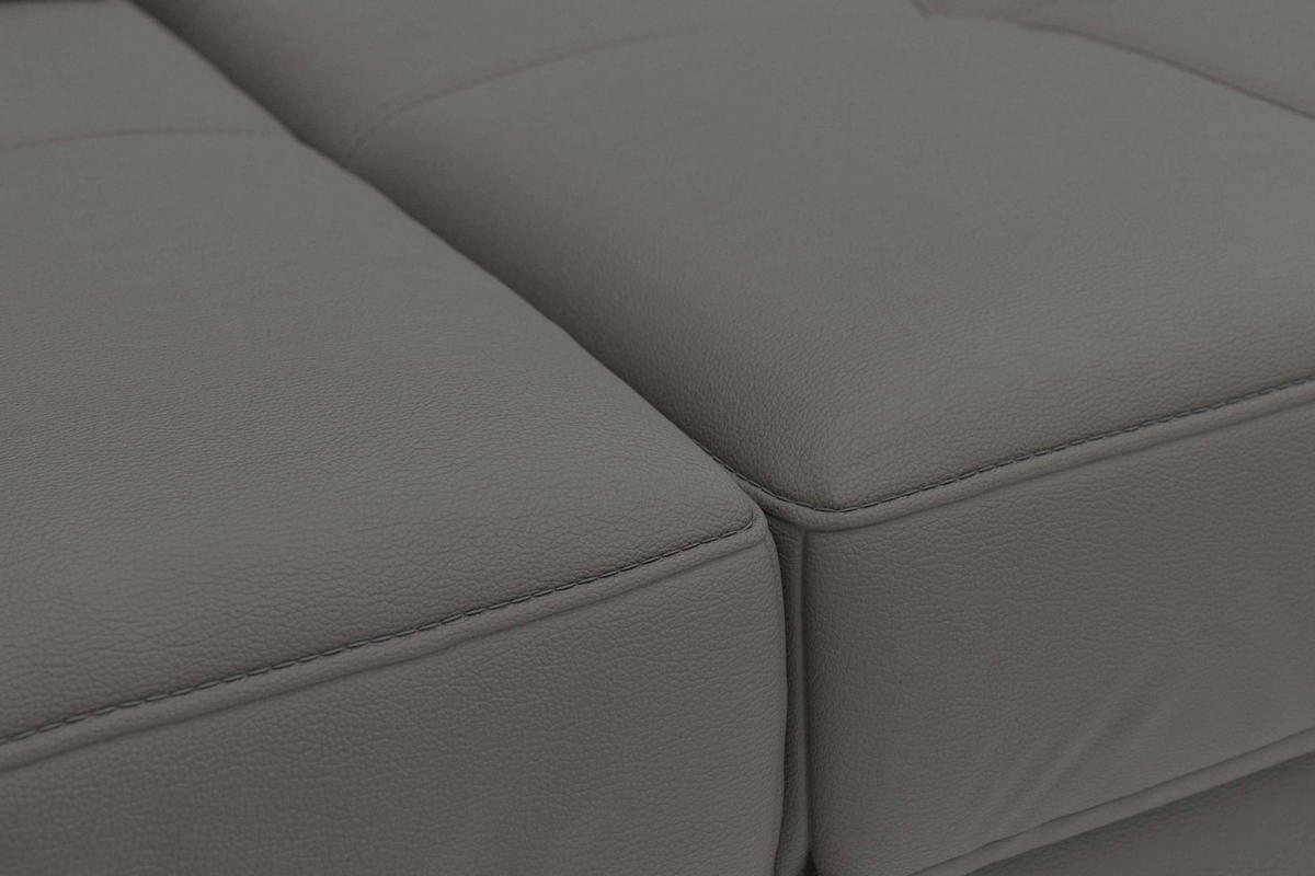 ROHOVÁ SEDAČKA, koža, mokka - čierna/mokka, Basics, kov/koža (176/301cm) - Sit & More