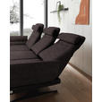 ECKSOFA Mokka Flachgewebe  - Schwarz/Mokka, Design, Textil/Metall (176-217/279-327cm) - Dieter Knoll