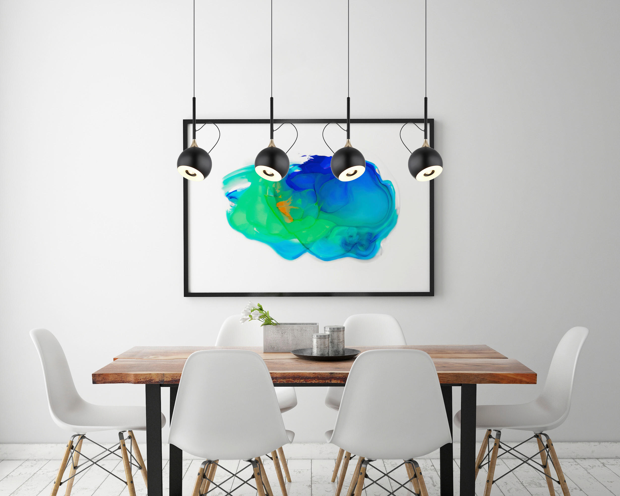 LED-HÄNGELEUCHTE 93/12/150 cm  - Goldfarben/Schwarzchrom, Design, Kunststoff/Metall (93/12/150cm) - Globo