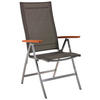 GARTENKLAPPSESSEL in Metall, Textil Silberfarben, Taupe  - Taupe/Edelstahlfarben, Design, Holz/Textil (60/112/73cm)