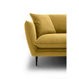 ECKSOFA  in Webstoff Currygelb  304/196 cm  - Currygelb/Schwarz, KONVENTIONELL, Textil/Metall (304/196cm) - Hom`in