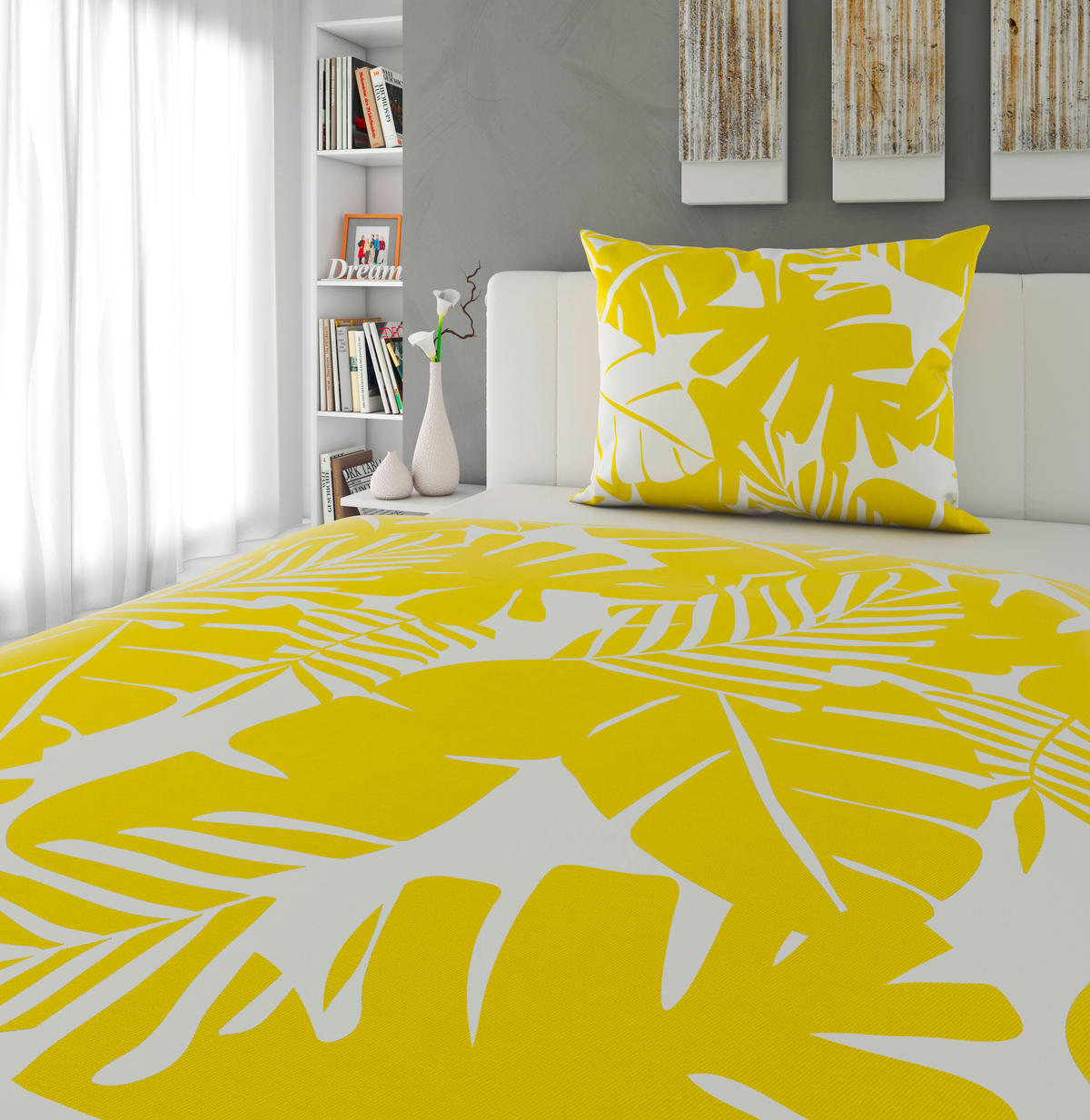POSTEĽNÁ BIELIZEŇ, renforcé, žltá, 140/200 cm - žltá, textil (140/200cm) - Esposa