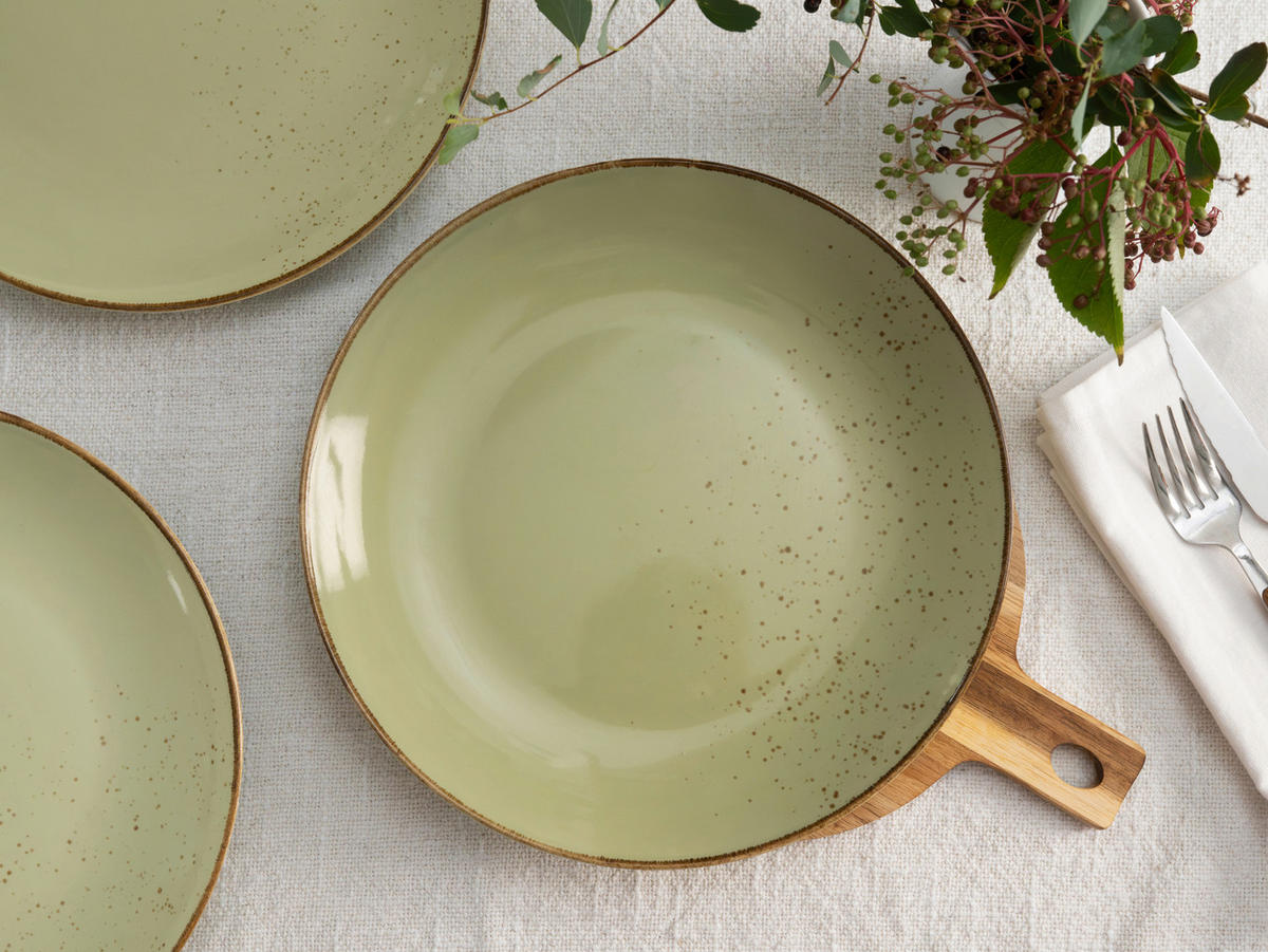 SPEISETELLERSET 27 cm  - Grün, Trend, Keramik (27cm) - Creatable