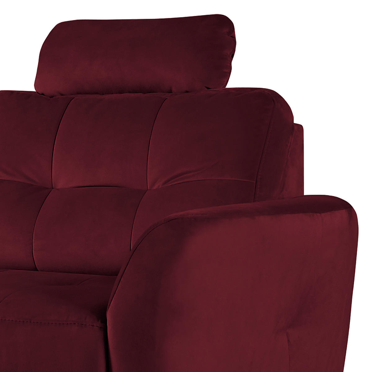 KOPFSTÜTZE in Samt  - Rot, Design, Textil (43/18/15cm) - Livetastic