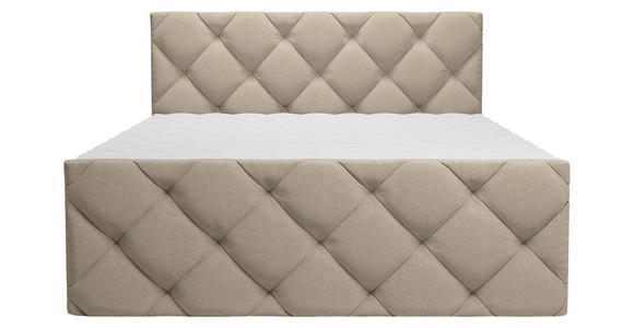 BOXBETT 140/200 cm  in Taupe  - Taupe/Schwarz, KONVENTIONELL, Kunststoff/Textil (140/200cm) - Carryhome