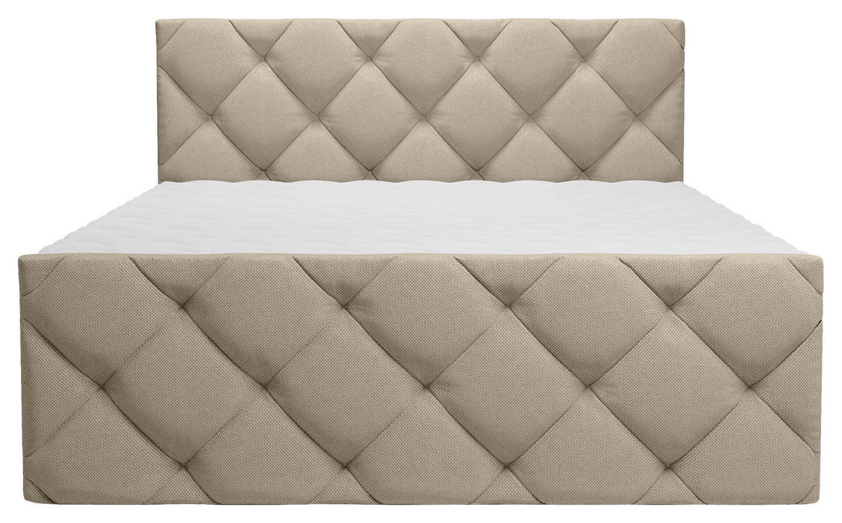 AMERICKÁ POSTEĽ, 180/200 cm, sivohnedá - čierna/sivohnedá, Konventionell, textil/plast (180/200cm) - Carryhome