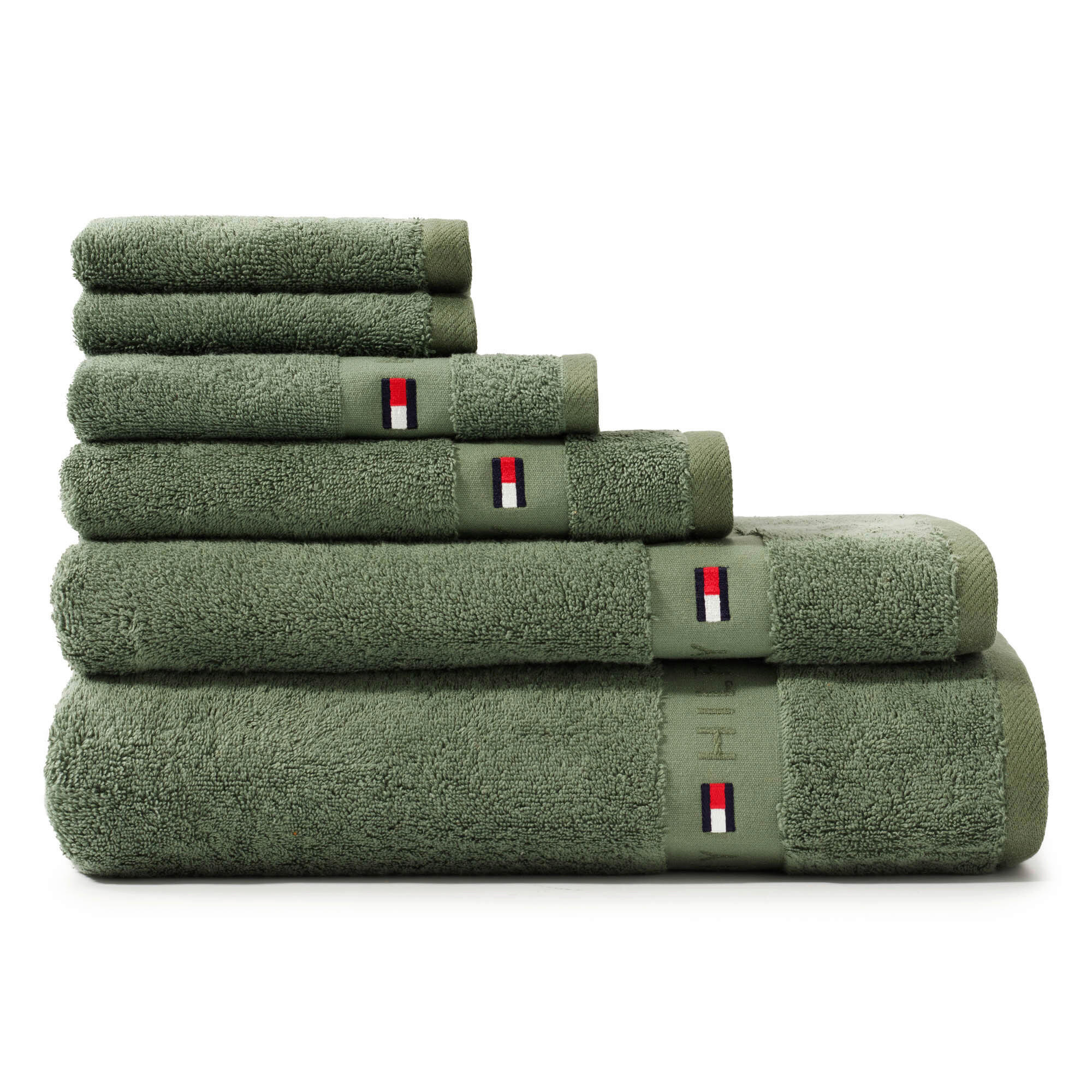 GÄSTETUCH Plain Olivgrün 40/60 cm  - Olivgrün, Basics, Textil (40/60cm) - Tommy Hilfiger