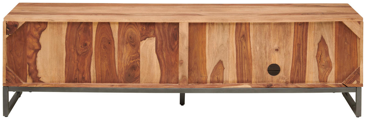 LOWBOARD Craft Line  in 175/49/40 cm  - Anthrazit/Naturfarben, LIFESTYLE, Glas/Holz (175/49/40cm) - MID.YOU
