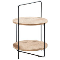 PRÍRUČNÝ STOLÍK, dub, čierna, farba duba - čierna/farba duba, Design, kov/drevo (45/45/68cm) - Xora