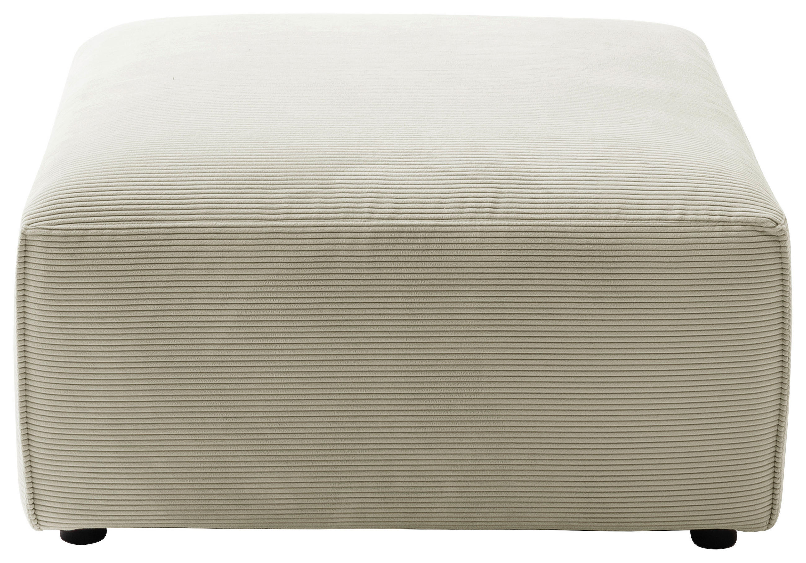 HOCKER Cord Sandfarben  - Sandfarben/Schwarz, Design, Kunststoff/Textil (80/71/80cm) - Pure Home Lifestyle