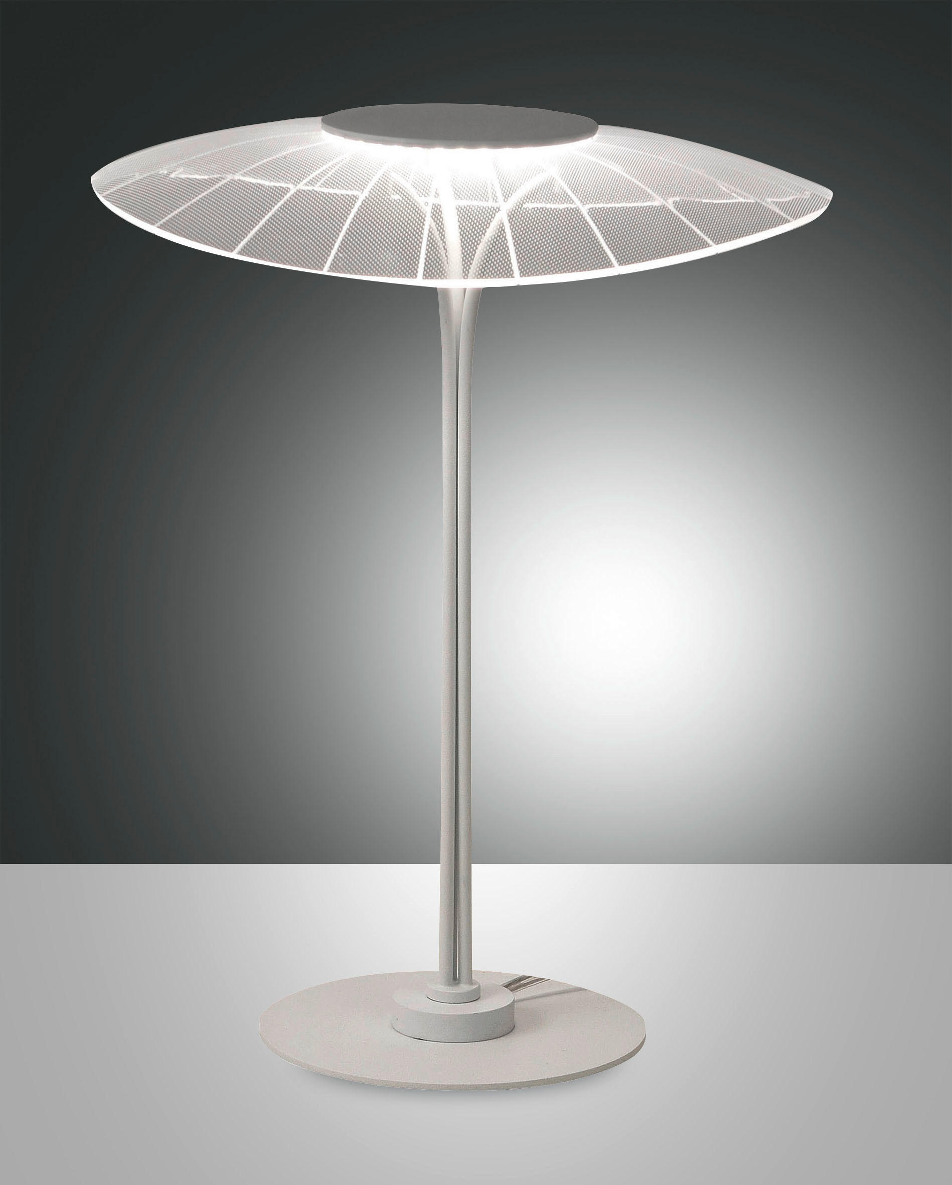 LED-TISCHLEUCHTE Vela 29/23/36,5 cm   - Weiß, Basics, Kunststoff/Metall (29/23/36,5cm) - Fabas Luce