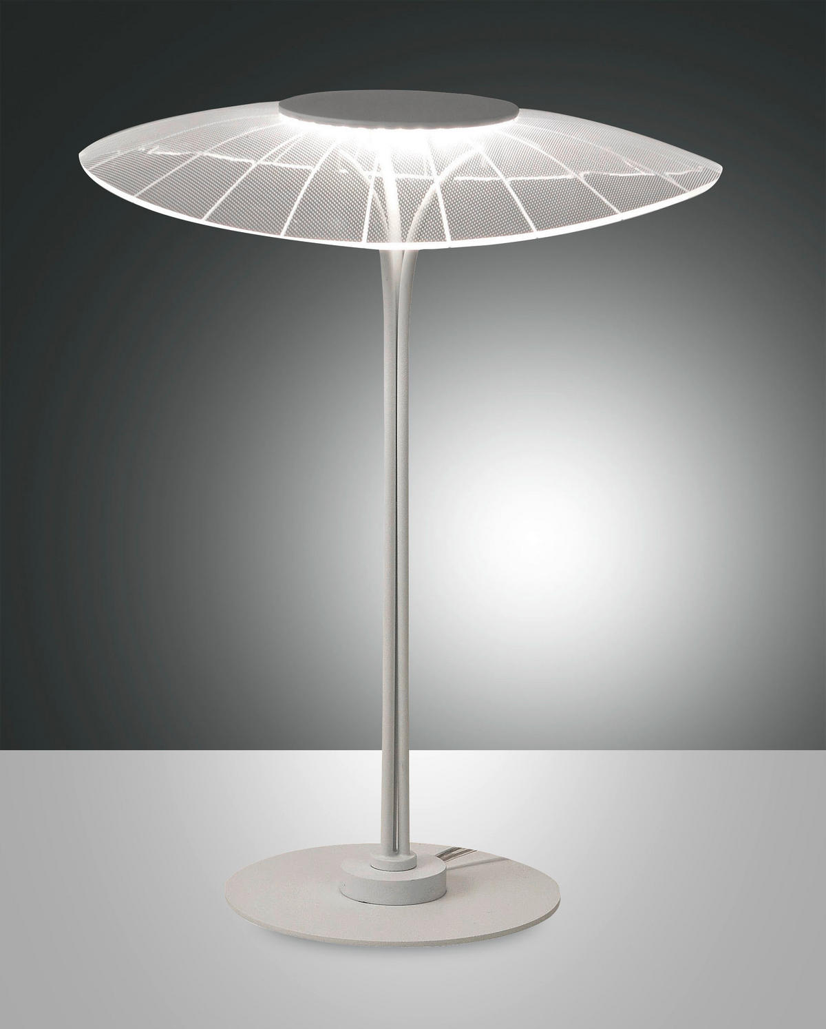 LED-TISCHLEUCHTE Vela 29/23/36,5 cm   - Weiß, Basics, Kunststoff/Metall (29/23/36,5cm) - Fabas Luce