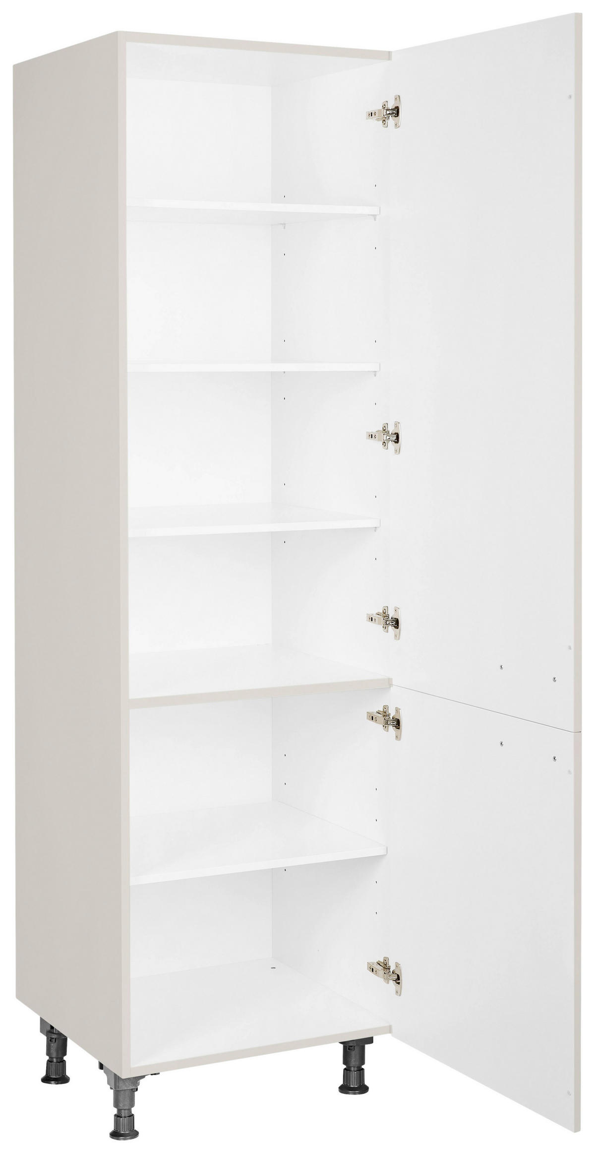 GESCHIRRSCHRANK 60/216,6/58 cm  in Hellgrau  - Edelstahlfarben/Hellgrau, MODERN, Holzwerkstoff/Metall (60/216,6/58cm) - Nobilia
