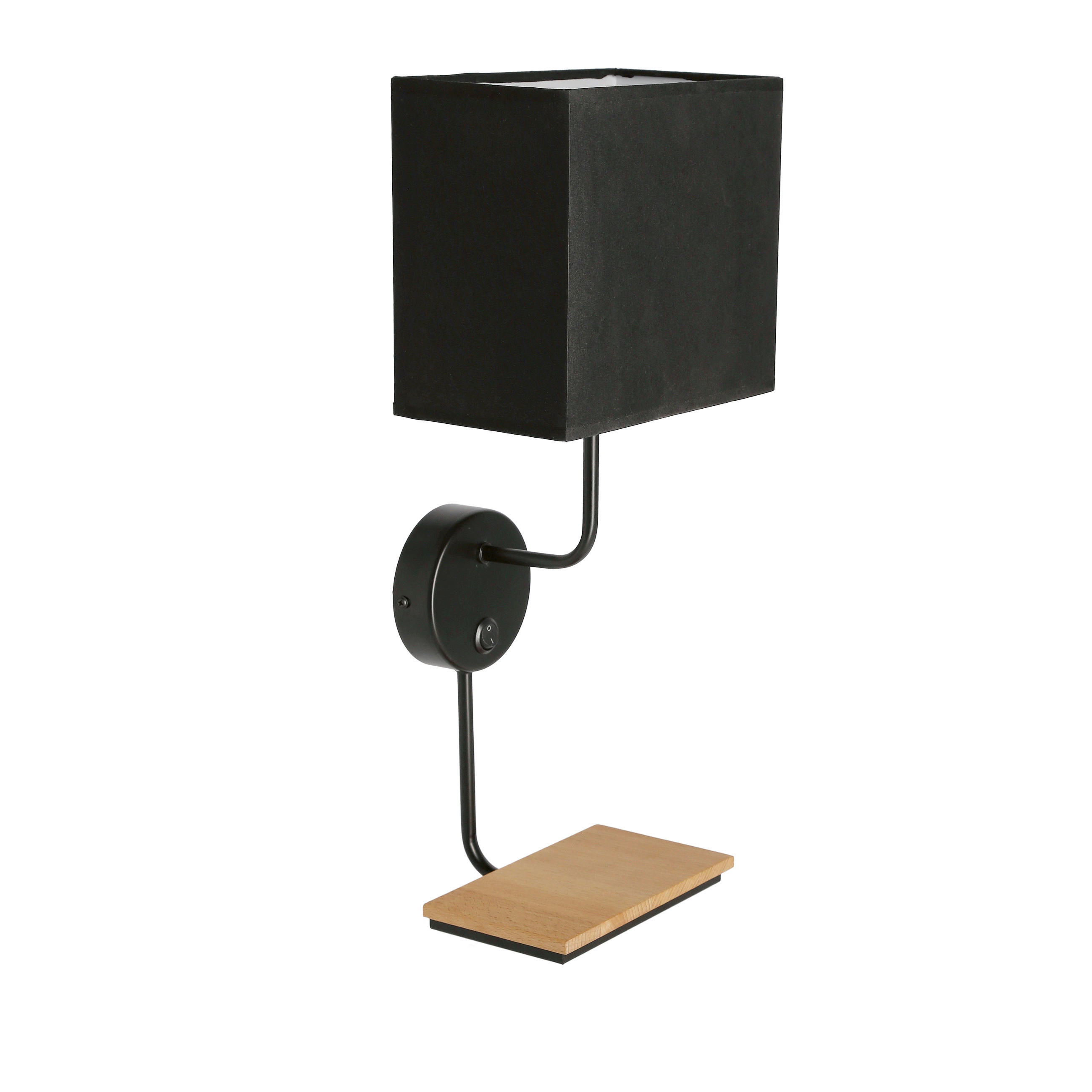 XXXLutz Wandleuchte Keto Schwarz 21x48x16 cm