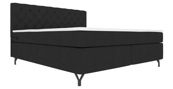 BOXSPRINGBETT 180/200 cm  in Anthrazit  - Anthrazit/Schwarz, KONVENTIONELL, Textil/Metall (180/200cm) - Carryhome