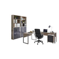 BÜRO erweiterbar, abschließbar Sonoma Eiche, Anthrazit Hochglanz - Anthrazit Hochglanz/Sonoma Eiche, MODERN, Holzwerkstoff/Metall - MID.YOU