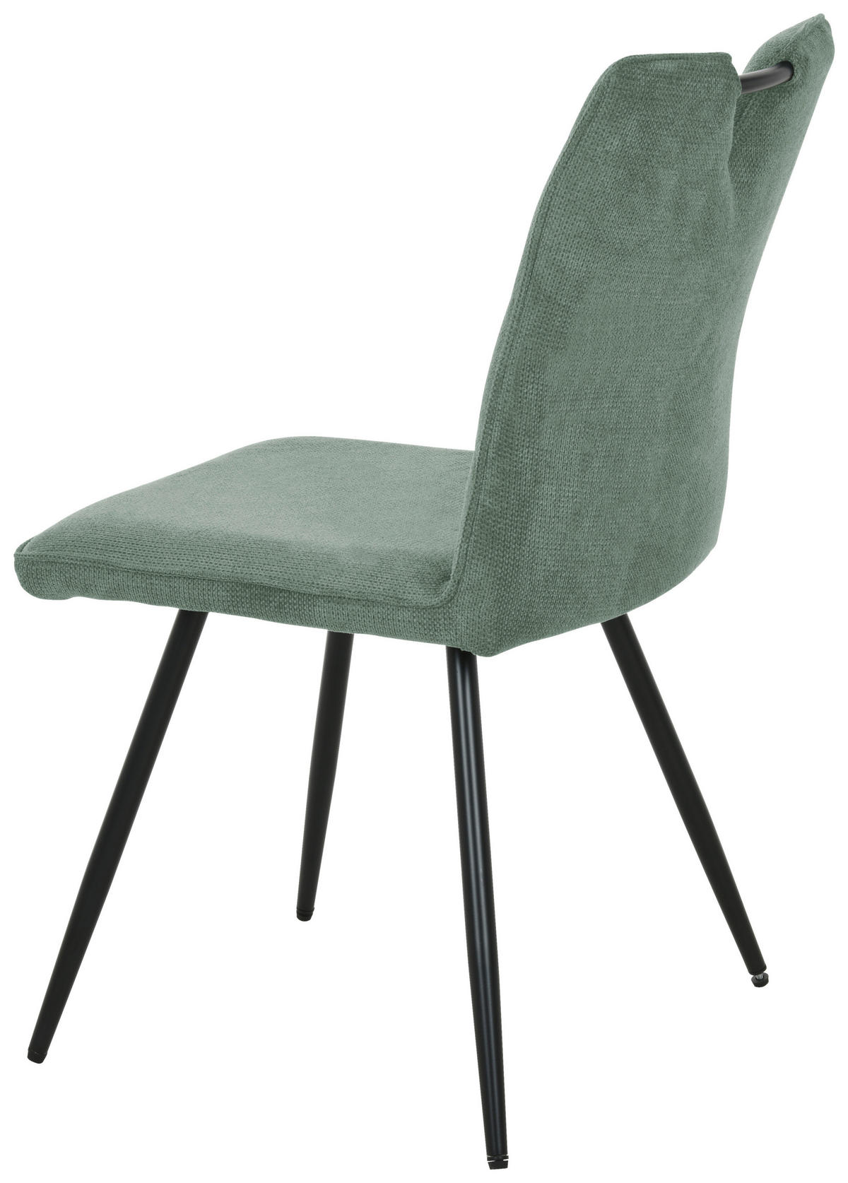 STUHL  in Eisen Webstoff  - Schwarz/Grün, Modern, Textil/Metall (47/87/60cm) - Boxxx